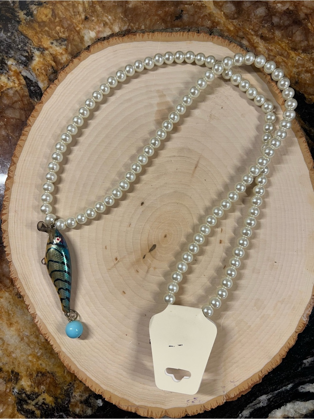 Hand-Painted Blue-Green Striped Fish Lure